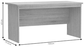 Γραφείο εργασίας Payton grey-wenge 150x72.5x76εκ 150x72.5x76 εκ.