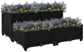 vidaXL Ζαρντινιέρα 80 x 80 x 38 εκ. από Πολυπροπυλένιο