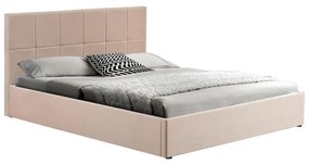 Double bed with storage space Zamblene beige fabric 160x200cm 170x214.5x90 εκ.