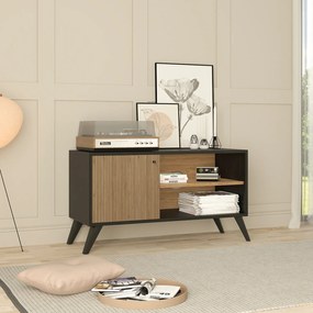 ΕΠΙΠΛΟ ΤΗΛΕΟΡΑΣΗΣ ΜΕΛΑΜΙΝΗΣ KRUDEN HM9443.11 ΜΑΥΡΟ-ΦΥΣΙΚΟ 100x40x51Υεκ. (1 Τεμμάχια)