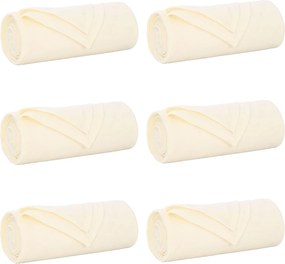 vidaXL Ριχτάρια 6 pcs Κρεμ 270 x 240 cm Μαλλί