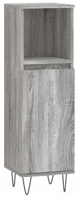 vidaXL Ντουλάπι Μπάνιου Γκρι Sonoma 30x30x100 εκ. Επεξεργασμένο Ξύλο