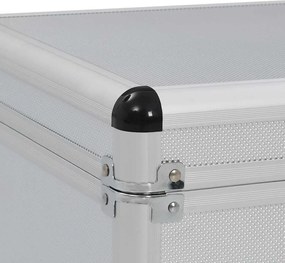 vidaXL Κασετίνες Αποθήκευσης 2 τεμ. Ασημί από Αλουμίνιο