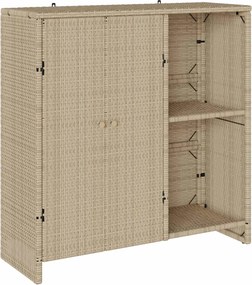vidaXL Ντουλάπι αποθήκευσης με ράφι Μπεζ 100 x 36 x 102 εκ Ρατάν
