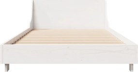 vidaXL Σκελετός Κρεβατιού Χωρίς Στρώμα Λευκό 100x200 εκ. Μασίφ Πεύκο
