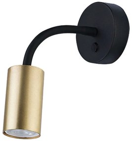 Φωτιστικό Τοίχου Eye Flex S 9067 Brass-Black Nowodvorski Μέταλλο