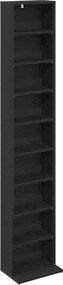 vidaXL Ντουλάπα CD 2 τμχ. Μαύρη Δρυς 33 x 23,5 x 175 εκ.