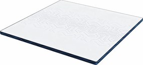 vidaXL Στρώμα επικάλυψης Λευκό 200 x 200 cm Ζακάρ ύφασμα