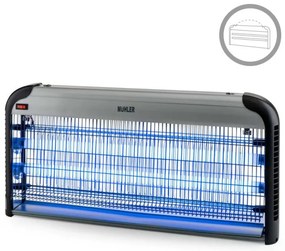 Λαμπτήρας εντόμων Muhler MIK-100 1003954, 40W, 100 m2, Ασφαλής για ανθρώπους και ζώα, Αθόρυβη λειτουργία, Μαύρο/γκρι