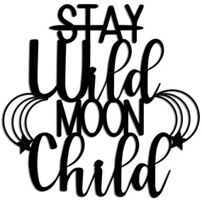 Διακοσμητικό Τοίχου Stay Child 891TNL3403 50x48cm Black Wallity Μέταλλο