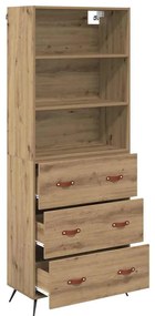 vidaXL Highboard Artisan Oak 69,5 x 34 x 180 εκ. Επεξεργασμένο ξύλο