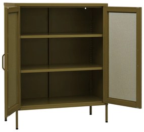 vidaXL Ντουλάπι Αποθήκευσης Πράσινο Λαδί 80 x 35 x 101,5 εκ. Ατσάλινο