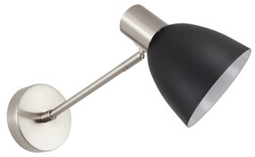 SE21-NM-22-MS2 ADEPT WALL LAMP Nickel Matt Wall lamp Black Shade+ HOMELIGHTING 77-8332