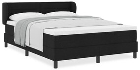 vidaXL κρεβάτι box spring με στρώμα  Μαύρο 140x190 εκ. Υφάσμα