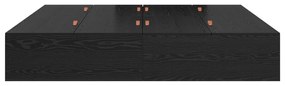 vidaXL Κρεβάτι Αποθήκευσης Μαύρος Δρυς 180x200 εκ
