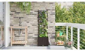 vidaXL Γλάστρα Κήπου με Πλέγμα Καφέ 40x40x143 εκ