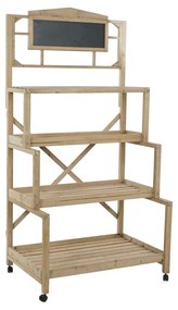 Ράφια Home ESPRIT Μαύρο Σχιστόλιθος ξύλο ελάτου 98 x 68 x 192 cm