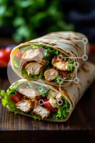 Σετ των 2 Intra Συλλεκτικό Ξύλινο Παζλ Plywood 4mm - Ψητό τυλιχτό κοτόπουλου με φρέσκα λαχανικά Σε Ξύλινο Κουτί - Διαστάσεις: 10x10 cm – 25 κομμάτια