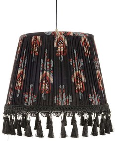 Φωτιστικό Οροφής Floral Crest CL50386 ø35xø45xH30 Black-Multi MindTheGap Metal, Fabric