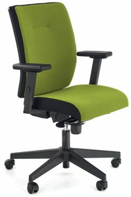 Καρέκλα γραφείου Houston 1683, Μαύρο, Πράσινο, 93x68x65cm, 17 kg, Με μπράτσα, Με ρόδες, Μηχανισμός καρέκλας: Τύπου Synchro | Epipla1.gr