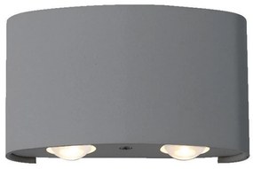 Φωτιστικό Τοίχου-Απλίκα Twist 4211001 Anthracite Viokef Aluminium