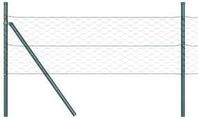 vidaXL Εξαγωνικός Φράχτης Πράσινος 0.4x100 m Χάλυβας