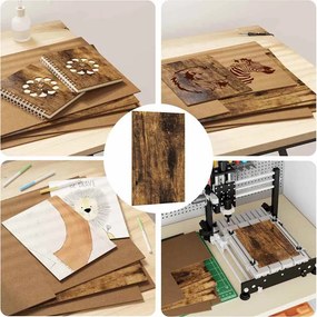 vidaXL Διακοσμητικά Πάνελ 50 pcs Καπνιστό Δρύς 30 x 42 x 0.27 εκ