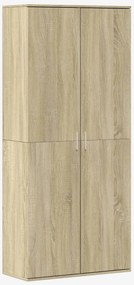 vidaXL Ντουλάπι Sonoma Δρυς 80x35x180 εκ. από Επεξεργασμένο Ξύλο