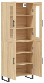 vidaXL Ντουλάπι Sonoma δρυς 69,5 x 34 x 180 εκ. από Επεξεργασμένο Ξύλο