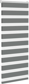 vidaXL Ζέβρα τυφλή Σκούρο Γκρι Πλάτος υφάσματος 50,9 εκ. Πολυεστέρας
