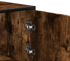 Highboard Καπνιστή δρυς 68x35x139 cm Κατασκευασμένο ξύλο - Καφέ
