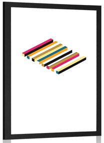 Αφίσα με παρπαστού Χρωματιστά σχέδια - 20x30 black