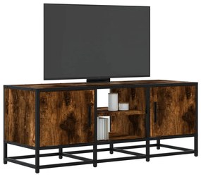 Έπιπλο Τηλεόρασης Καπνιστή Δρυς 100x35x41 εκ Επεξ. Ξύλο/Μέταλλο