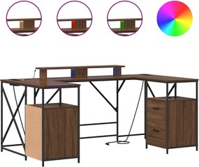 vidaXL Γραφείο Καφέ δρυς 182 x 101 x 87,5 εκ Επεξεργασμένο ξύλο