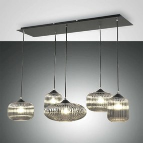 Φωτιστικό Οροφής Gillis 3627-48-126 Transparent Grey Fabas Luce Μέταλλο,Γυαλί