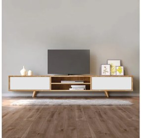 Έπιπλο τηλεόρασης Serine Megapap sapphire oak - λευκό 170x37x45εκ. GP055-0026,2-GP055-0026,2-Λευκό GP055-0026,2