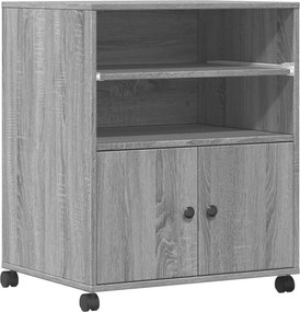 vidaXL Βάση Εκτυπωτή με Ρόδες Γκρι Sonoma 60 x 48 x 74 εκ.