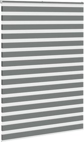 vidaXL Ζέβρα τυφλή Σκούρο Γκρι Πλάτος υφάσματος 160,9 εκ. Πολυεστέρας