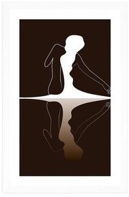 Αφίσα με πασπαρτού Γυναικείο μυστικό - 30x45 black