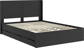 vidaXL Καλάθι με αποθήκη και κεφαλάρι Μαύρο 120 x 190 cm