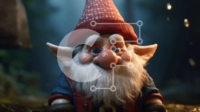 Intra Συλλεκτικό Ξύλινο Παζλ Plywood  4mm - Mysterious Gnome με φανάρι στο Enchanted Forest Clearing Σε Ξύλινο Κουτί - Διαστάσεις: 10x10 cm – 25 κομμάτια