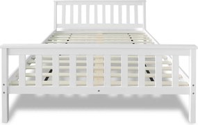 vidaXL Κρεβάτι 140 x 200 εκ. από Μασίφ Ξύλο Πεύκου με Στρώμα