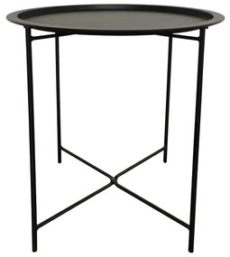 Τραπέζι Caius pakoworld μέταλλο σε μαύρη απόχρωση Φ46x52εκ