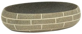 vidaXL Νιπτήρας Οβάλ Πολύχρωμος 59 x 40 x 15 εκ. Κεραμικός