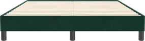 vidaXL Box Spring Κρεβάτι χωρίς στρώμα Σκούρο πράσινο Βελούδινο