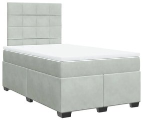 ΚΡΕΒΑΤΙ BOXSPRING ΜΕ ΣΤΡΩΜΑ ΑΝΟΙΧΤΟ ΓΚΡΙ 120X200 ΕΚ. ΒΕΛΟΥΔΙΝΟ 3293182