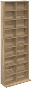 VidaXL Ντουλάπα CD Artisan Δρυς 65 x 23,5 x 175 εκ. Επεξεργασμένο Ξύλο