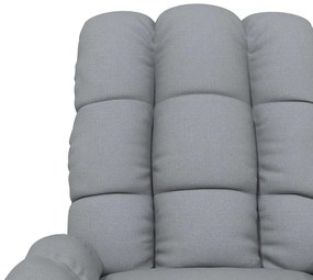 vidaXL Πολυθρόνα Ανακλινόμενη Ανοιχτό Γκρι Υφασμάτινη