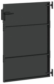 vidaXL Πύλη Κήπου Μαύρο 105 x 125 cm Ατσάλι με Επικάλυψη Πούδρας