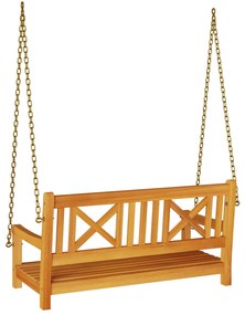 vidaXL 2Θέσιος Πάγκος Swing Κήπου 110x56x58 εκ Μασίφ Ξύλο Ακακίας